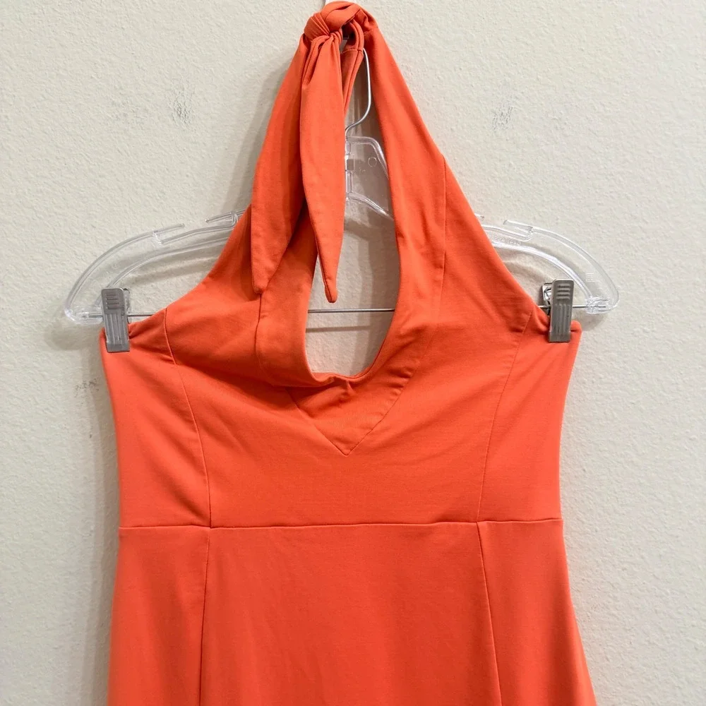 Patagonia Morning Glory Halter Dress Womens Size Small Orange Hiking Outdoor - Picture 7 of 15